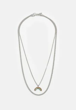 Jack & Jones Jacpride Necklace Unisex 2 PackCollanaSilver/Coloured/Birch Uomo Gioielli JA254L01V-D11