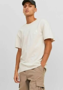 Jack & Jones Crew NeckT-Shirt Con StampaMoonbeam Uomo T-shirt E Polo JA222O5JP-A11 -Jack & Jones a85ec340ec0b49e685a054d1dfb27819