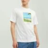 Jack & Jones Jortulum Landscape Crew NeckT-Shirt Con StampaBright White Uomo T-shirt E Polo JA222O55S-A11 -Jack & Jones aadcfed3fade47a18fd288774db23aa7