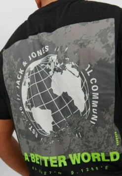 Jack & Jones Plus Size Crew Neck - T-Shirt Con Stampa - Black -Jack & Jones b1fe6924c1f74c3f958f98f849256736