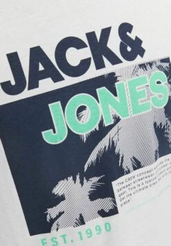 Jack & Jones Jcobooster Ss Crew Neck JunT-Shirt Con StampaWhite Uomo T-shirt E Polo JA222O55H-A12 -Jack & Jones bc994e08b8094882b217a3d43136ffe1