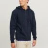 Jack & Jones JJEBRADLEY ZIP HOOD - Felpa Con Zip - Navy Blazer