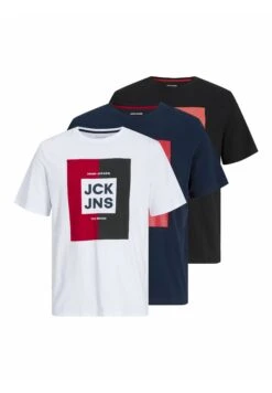 Jack & Jones 3 PackT-Shirt Con StampaBlack Uomo T-shirt E Polo JA222O5KR-Q11 -Jack & Jones c4f2b44dee4d4f6a8153d93226cf26fa