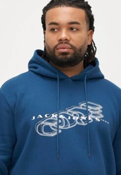 Jack & Jones JCOFUSION BRANDING - Felpa Con Cappuccio - Titan -Jack & Jones c897dbd0314b4a8bb821fde21e80679e