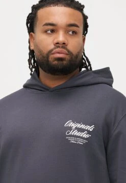 Jack & Jones JORNORREBRO TYPO BACK HOOD - Felpa - Asphalt -Jack & Jones c90cb3cd5d754733ad7b78d1bd4e450b