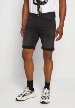 Jack & Jones Jjirick Jjicon Shorts Shorts Di JeansBlack Denim Uomo Bermuda JA222F0N4-Q11