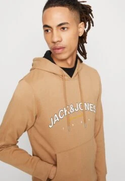 Jack & Jones Jorfriday HoodFelpa Con CappuccioTigers Eye Uomo Maglieria E Felpe JA222S2IV-B11 -Jack & Jones d70c7c35fed7477989ec777cd516e255