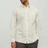 JACK&JONES Premium Jprblusummer Stripe L/SCamiciaSand Uomo Camicie JAM22D0BX-B11 -Jack & Jones d92c14e84e1d4f90be55db3bb57902ef