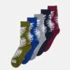 Jack & Jones Jacalm Leaves Socks 5 PackCalzeNavy Blazer/Olive Bramch/Purple Portion/Mid Grey Melange/Nautical Blue Uomo Intimo JA282F0DA-K11 -Jack & Jones dd614dc797884ce2868501a04b9ab67a