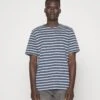 Jack & Jones Jjnaveen Tee Ss Crew NeckT-Shirt BasicSailor Blue Stripes:White Uomo T-shirt E Polo JA222O59H-K12