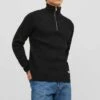 Jack & Jones Pannel Half ZipMaglioneBlack Uomo Maglieria JA222Q1DS-Q11