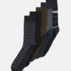 Jack & Jones Jacstripe And Dots Sock 5 PackCalzeOrion Blue Uomo Intimo JA282F0B1-K11