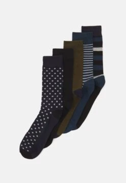Jack & Jones Jacstripe And Dots Sock 5 PackCalzeOrion Blue Uomo Intimo JA282F0B1-K11