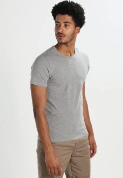 Jack & Jones NoosT-Shirt BasicLight Grey Melange Uomo T-shirt E Polo JA222D0E5-101