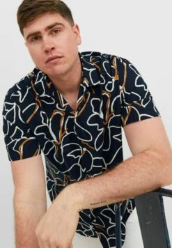Jack & Jones Plus Size Kurzarm FreizeitCamiciaNight Sky Uomo Camicie JA222D2J4-K12 -Jack & Jones eb95ed23170a47cf8f4b9b73b1291131