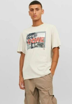 Jack & Jones Jcobooster Ss Crew Neck JunT-Shirt Con StampaMoonbeam Uomo T-shirt E Polo JA222O55H-A11