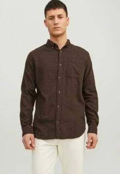 Jack & Jones Jjeclassic Melange Ls SnCamiciaSeal Brown Uomo Camicie JA222D2L2-O11