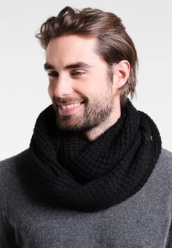 Jack & Jones Jacwaffle TubeScaldacolloBlack Uomo Foulard E Sciarpe JA252G01E-Q11