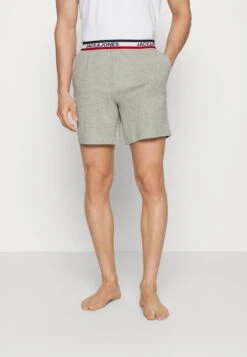 Jack & Jones Tape ShortsPantaloni Del PigiamaLight Grey Melange Uomo Per La Notte JA282L015-C11