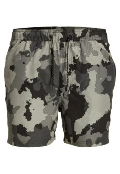 Jack & Jones Jpstfiji Camouflage- Shorts Da Mare - Grey