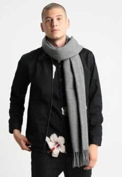 Jack & Jones Solid Scarf UnisexSciarpaGrey Melange Uomo Foulard E Sciarpe JA252G01U-C11
