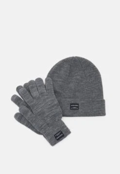 Jack & Jones Jacbeanie Glove Giftbox SetBerrettoGrey Melange Uomo Cappellie Berretti JA252O012-C11