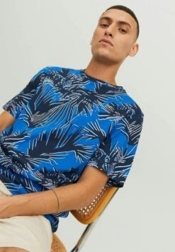 Jack & Jones T-Shirt Con StampaNautical Blue Uomo T-shirt E Polo JA222O5FT-K11 -Jack & Jones fe10db50a7aa4ce9b00e11d8140f3acb