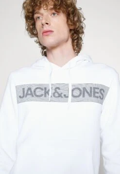 Jack & Jones Ecorp Logo NoosFelpa Con CappuccioWhite Uomo Maglieria E Felpe JA222S18C-A13 -Jack & Jones fe7c1c16532c40ca83d6e49a5c5475cf